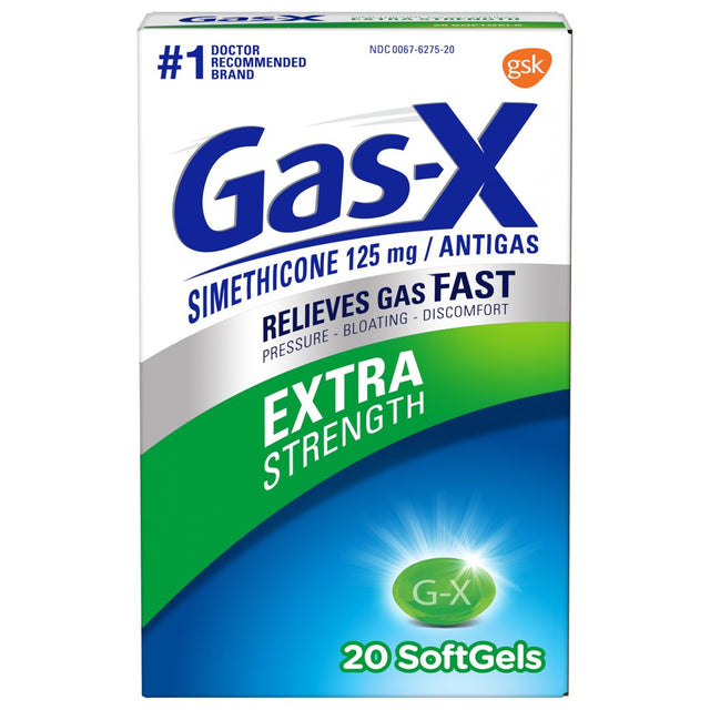 Gas-X Extra Strength Gas Relief Softgels with Simethicone 125 Mg - 20 Count