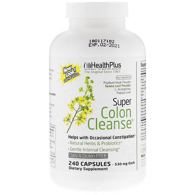 Health Plus, Super Colon Cleanse, 530 Mg, 240 Capsules