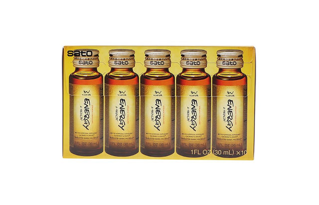 Energy & Health, Energy Herbal Supplements, Herbal Energy Boost, Reduces Physical Fatigue and Tiredness, 1 Fl Oz, Pack of 10 (Total 10 Fl Oz), Made in Japan