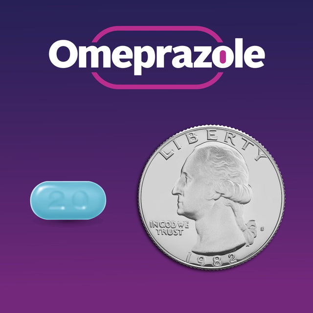 Equate Omeprazole Delayed Release Coated Tablets 20 Mg, Cool Mint, 42 Count