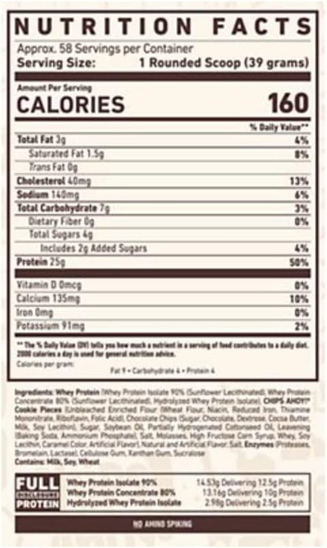 Ghost 100% Whey Protein Powder 5Lb Tub (Chips Ahoy!, 5Lb) 5 Pound (Pack of 1)