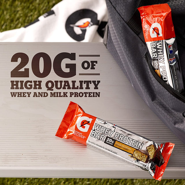Gatorade Whey Protein Bars, Variety Pack, 2.8 Oz Bars, 18 Count (Pack of 1) and Gatorade Whey Protein Recover Bars, Chocolate Chip, 2.8 Ounce Bars (12 Count)