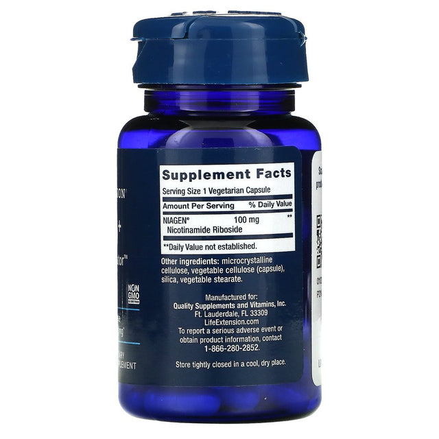 Life Extension - NAD+ Cell Regenerator Nicotinamide Riboside 100 Mg. - 30 Vegetarian Capsules