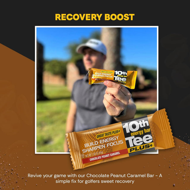 10Th Tee Chocolate Peanut Caramel Back Nine Golf Energy Bar, 1.76-Ounce Bars (Pack of 12)