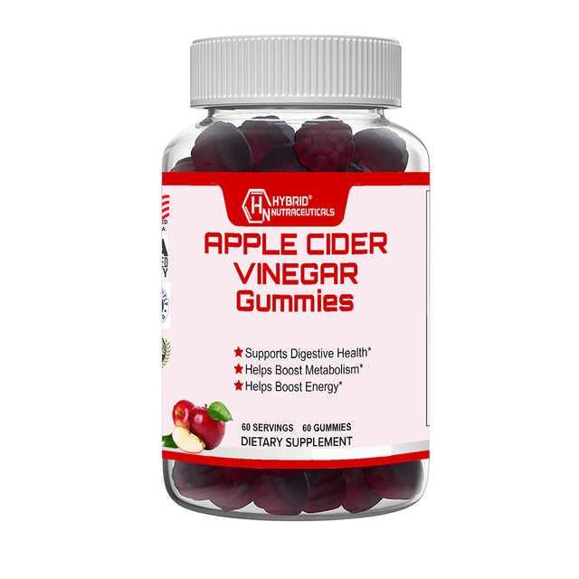 Hybrid Nutraceuticals Apple Cider Vinegar Gummies 500Mg ACV with Beetroot, Pomegranate - ACV KETO Gummies for Weight Loss,