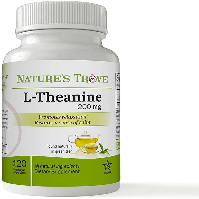 L-Theanine 200Mg by Nature'S Trove - 120 Vegetarian Capsules