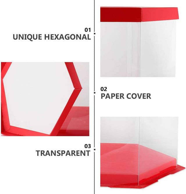 Hemoton 1 Pc Cake Box Birthday Cake Container Cake Packaging Supplies Cake Display Holder Party Cake Container Candy Containers for Gifts Muffin Clear Storage Box Baby Plastic Earth Tones