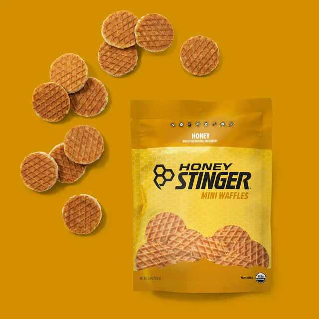 Honey Stinger, Organic Healthy Snack Mini Waffles, Honey, 5.3 Oz Bag