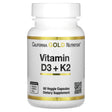 California Gold Nutrition Vitamin D3 + K2, 60 Veggie Capsules