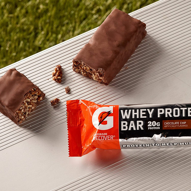 Gatorade Whey Protein Bars, Variety Pack, 2.8 Oz Bars (Pack of 18) & Whey Protein Bars, Cookies & Crème, 2.8 Oz Bars (Pack of 12, 20G of Protein per Bar)