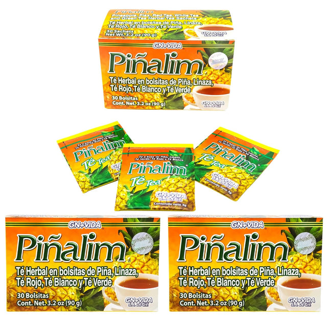 3 Boxes Te Pinalim Tea Gn+Vida Tea Diet 90 Day Supply