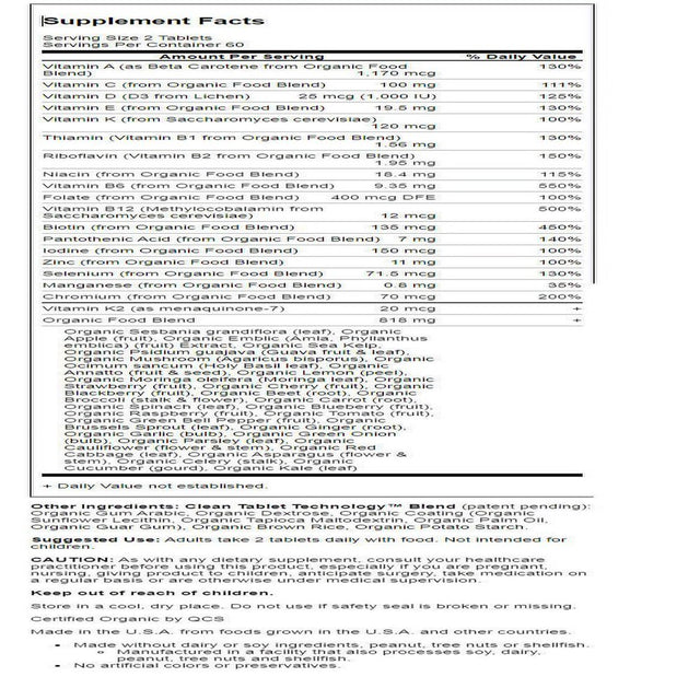 Garden of Life Mykind Organics Men'S Multi 120 Vegan Tabs