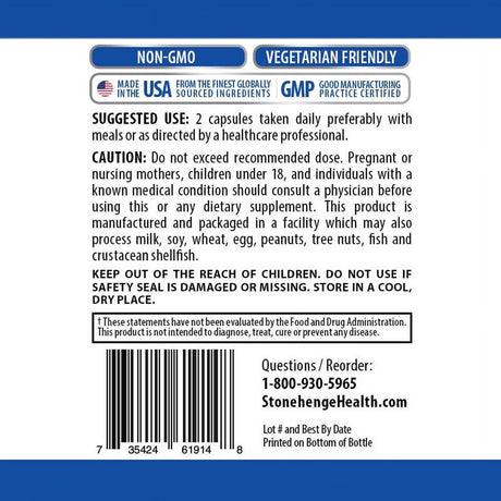 Stonehenge Health Dynamic Defense - Probiotic Booster with Preforpro - Improves & Promotes Healthy Gut & Immune System Health - Non-Gmo Gluten Free Veggie Caps - 1 Month Supply per Bottle (1 Pack)