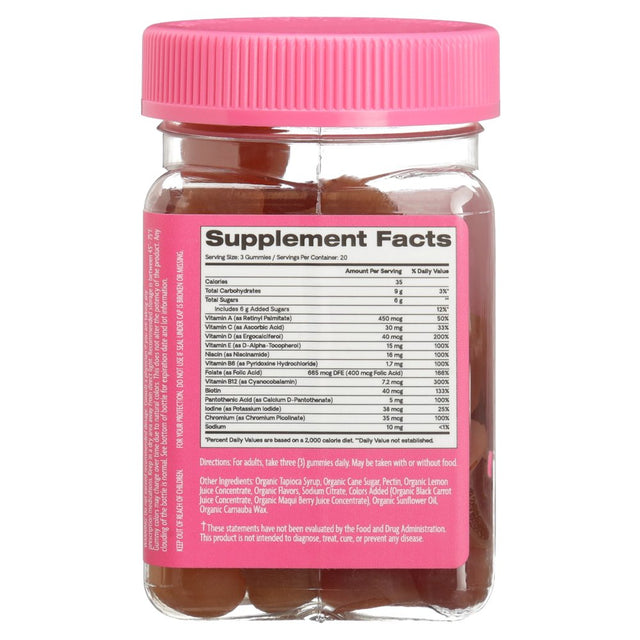 Hello Bello Organic Women'S Multi Vitamin Gummy, 60Ct