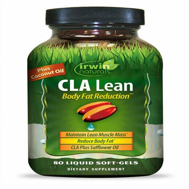Irwin Naturals CLA Lean Body Fat Reduction, 80 Liquid Softgels with Pill Case