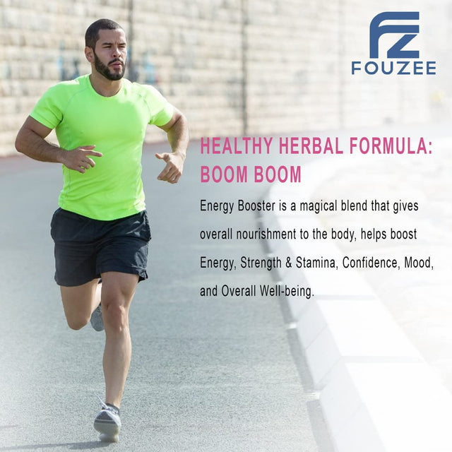 FOUZEE Boom Boom Energy Booster for Men/Women Vegan Dietary Supplement- with All Natural Ingredients for Increased Desire, Endurance, Performance, Power, Libido Support, Stamina- 30 Veggie Capsule