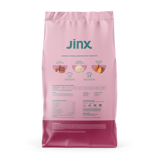 Jinx Beef, Brown Rice & Sweet Potato Dry Dog Food, 23.5 Lb. Bag