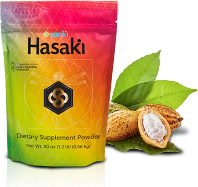 Global Chocolate Hasaki Dietary Supplements Powder Is a Japanese-Origin Product for Protecting Gut Health and Nutrition. Net Weight 20 Ounces (1.2 Pounds), 0.49 Ounces of Protein per Dose