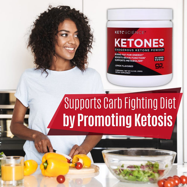 Keto Science Ketone Drink Mix Powder, Lemon, 5.3 Oz, 15 Servings