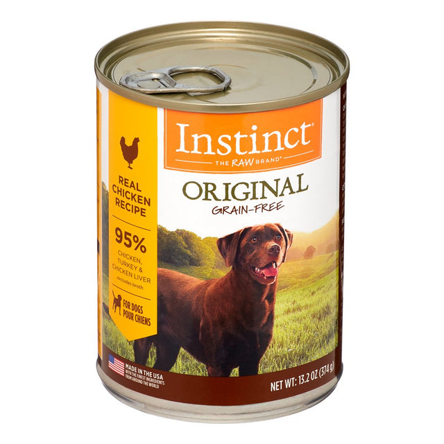 Instinct Original Grain Free Real Chicken Recipe Natural Wet Canned Dog Food by Nature'S Variety, 13.2 Oz. Cans