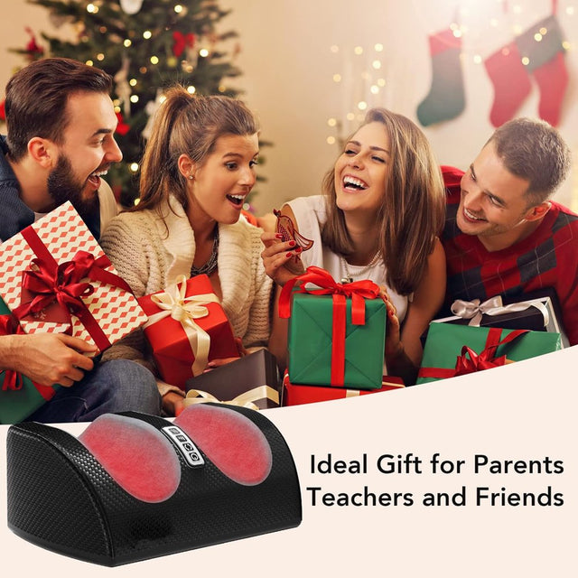 Hinzonek Foot Massager Machine Massage,Feet Massager, Chronic Nerve Pain Therapy Spa Gift Deep Kneading Rolling Massage for Leg Calf Ankle, Electric Shiatsu Foot Massager,Black