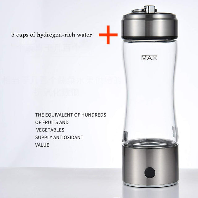 High Concentration Hydrogen-Rich Water Cup SPE Ion Membrane Alkaline Water Purifier Micro-Electrolysis Water Glass 420Ml