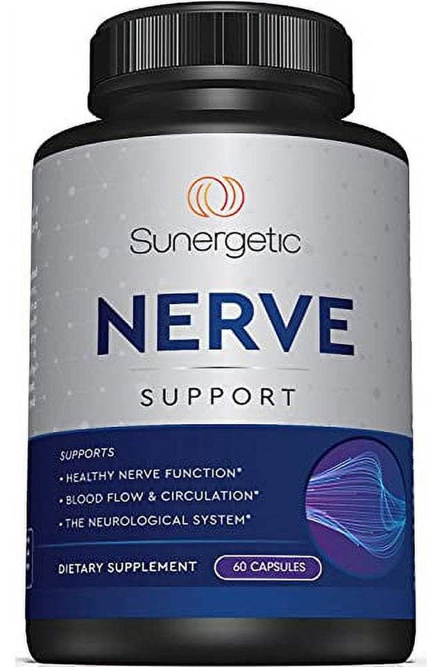Premium Nerve Support Supplement €“ with Alpha Lipoic Acid (ALA) 600 Mg, Acetyl-L-Carnitine (ALC) & Benfotiamine - Nerve Support Formula for Healthy Circulation, Feet, Hands & Toes - 60 Capsules
