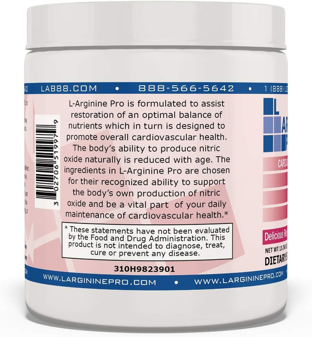 L-ARGININE PRO, L-Arginine Supplement - 5,500Mg of L-Arginine plus 1,100Mg L-Citrulline - Jar + Packets Set, Powder (Raspberry, Jar+30Packets)