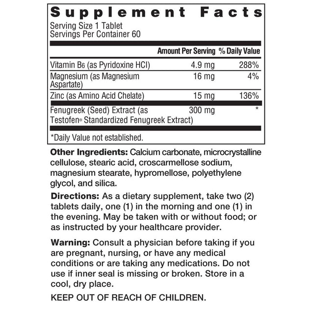 Ageless Male Free Testosterone Booster Tablets for Men, 60 Count