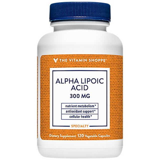 Alpha Lipoic Acid 300Mg, Natural Antioxidant Formula to Support Glucose Metabolism & Promotes Healthy Blood Sugar (120 Capsules) by the Vitamin Shoppe