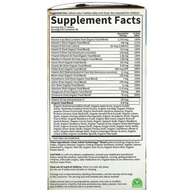 Garden of Life Mykind Organics Men'S Multi 120 Vegan Tablets