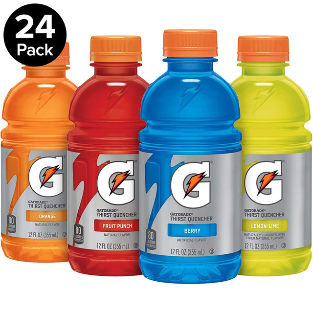 Gatorade Whey Protein Recover Bars (12 Count) and Gatorade Classic Thirst Quencher Variety Pack (24 Count)
