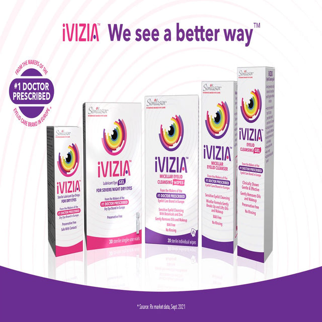 Ivizia Sterile Lubricant Eye Drops for Dry Eyes, Preservative-Free, Moisturizing, Dry Eye Relief, Contact Lens Friendly, 0.33 Fl Oz Bottle