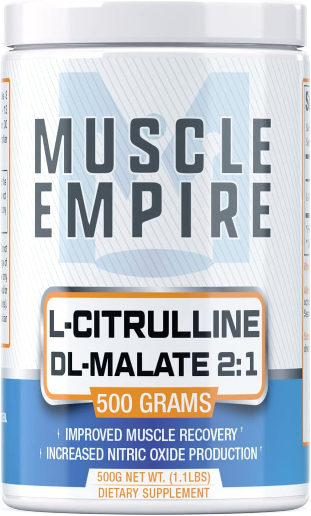 L-Citrulline Dl-Malate 2:1 Powder - Nitric Oxide Booster & Muscle Recovery Support - 500 Grams