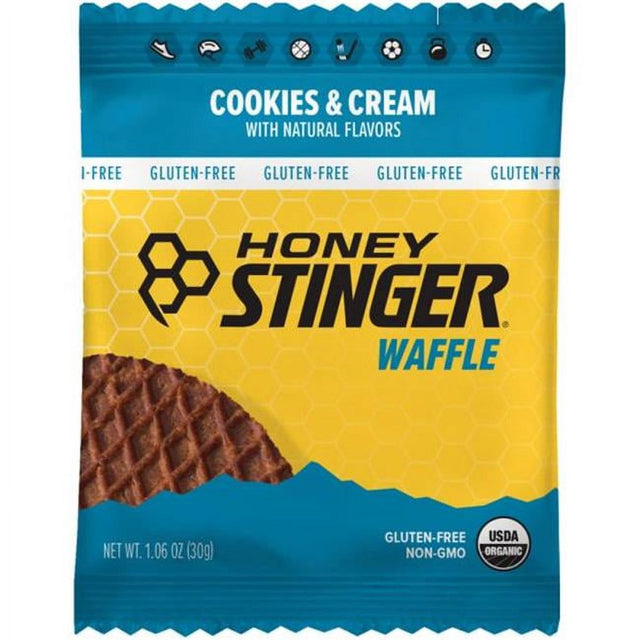 Honey Stinger Gluten Free Organic Waffle - Cookies and Cream, Box of 12