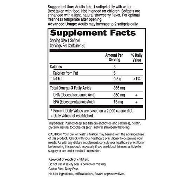 Garden of Life Oceans Mom Prenatal DHA 350Mg, 30 Softgels