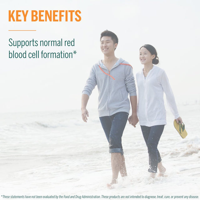 Genestra Brands Active Chewable B12 with L-Methylfolate | Chewable Vitamin B12 and Folate Supplement | 60 Chewable Tablets | Natural Cherry Flavor