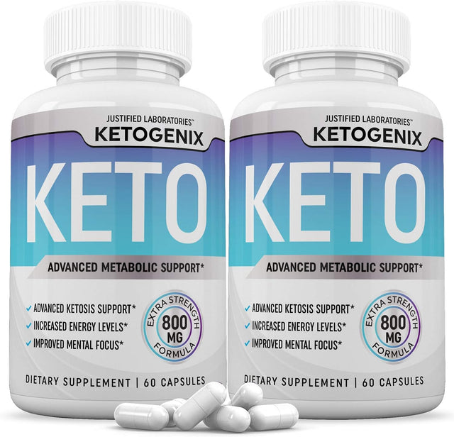 Ketogenix Keto Pills Ketogenic Supplement Includes Gobhb Exogenous Advanced Ketosis Support for Men Women 120 Capsules 2 Bottles