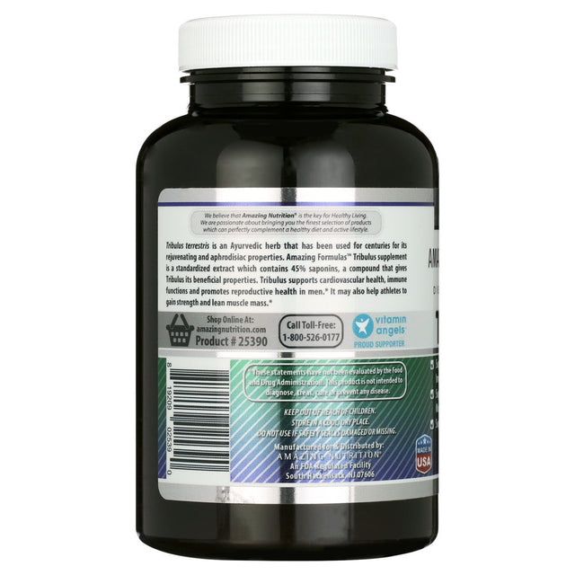 Amazing Formulas Tribulus Dietary Supplement - 1000MG - 90 Tablets per Bottle - Standardized to Contain Min. 45% Saponins - Supports Lean Muscle Mass, Promotes Cardiovascular Health,