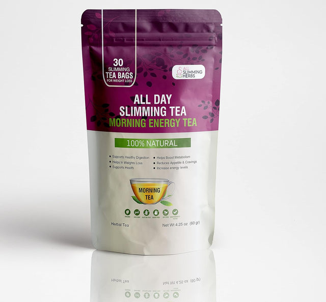 All Day Slimming Tea for Weight Loss - All Natural 30 Days Detox Tea That Flattens Tummy - Daytime Energy Boost Tea 30 Bag+ Evening Detox Tea 30 Bag