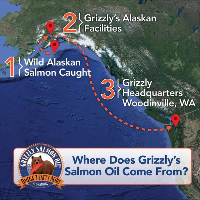 Grizzly All-Natural Alaskan Salmon Oil Pet Food Supplement 16 Oz.