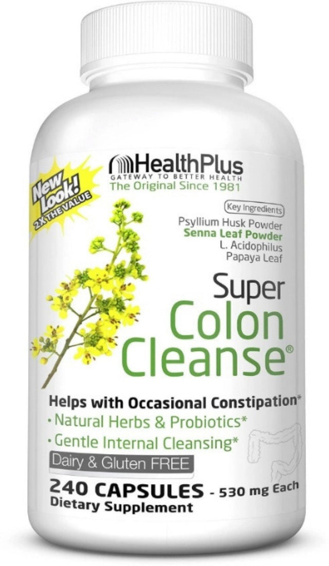 Health plus Super Colon Cleanse, Capsules 240 Ea (Pack of 2)