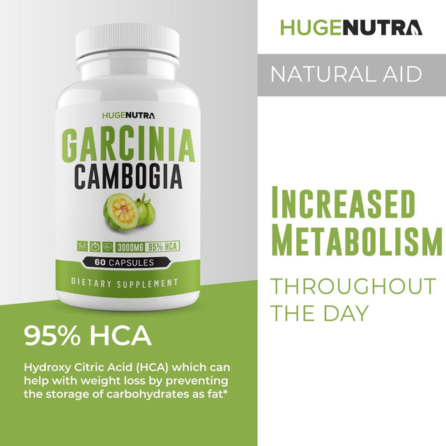 Garcinia Cambogia Extract - 95% HCA 3000Mg Capsules - Weight Loss Supplement - Burn Fat & Boost Metabolism, Highest Potency Diet Pills for Men & Women