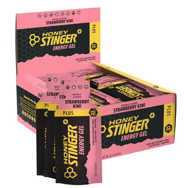Honey Stinger Organic Energy Gel, Strawberry Kiwi, 24 Ct