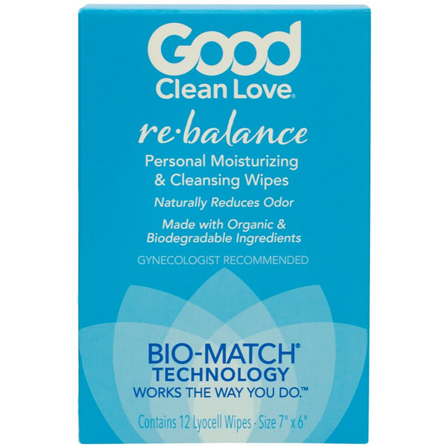 Good Clean Love: Rebalance Personal Moisturizing & Cleansing Wipes, Naturally Reduces Odor & Supports Vaginal Health, Ph-Balanced Feminine Hygiene Product, Singles 24 Ct (2-Pack)