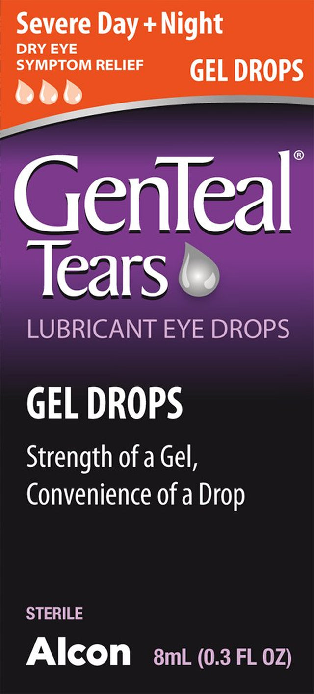 Genteal Tears Severe Day + Night Gel Lubricant Eye Drops, 0.3 Fl Oz