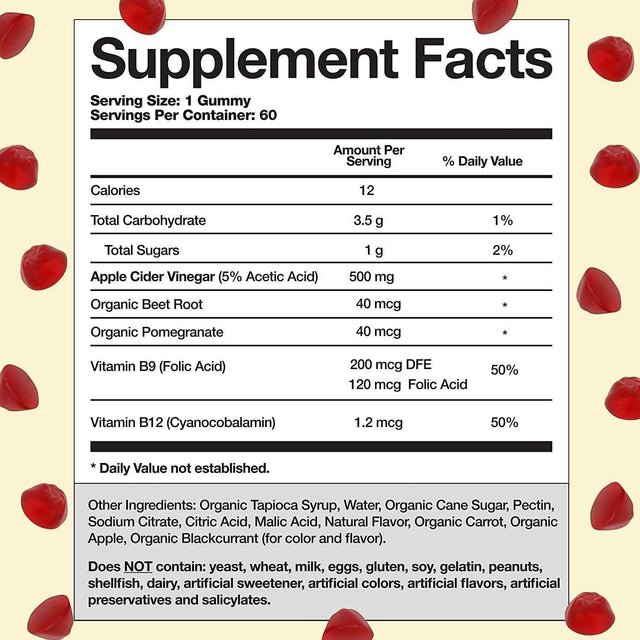 Goli Nutrition World'S First Apple Cider Vinegar Gummies 60 Count, 60 Count