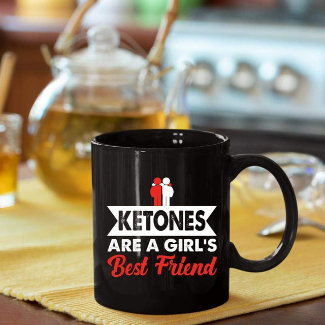 Ketones - Ketones Are a Girl'S Best Friend Mug 11Oz Black