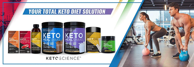 Keto Science Ketogenic Meal Shake, Vanilla, 18.8 Oz (Pack of 2)