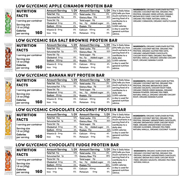 Keep Healthy - 14 Bars Individually Wrapped with Delicious Variety of Flavors, 100% Plant Based, NON-GMO, GLUTEN-FREE, KOSHER and VEGAN! (Sampler Variety Pack)